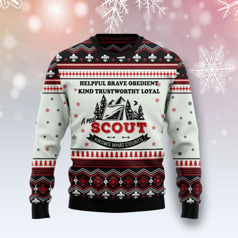 Scout Knows What Counts Christmas Wool Sweater