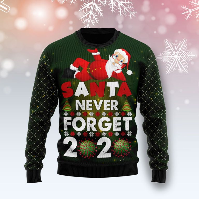 Santa Never Forget  Christmas Wool Sweater