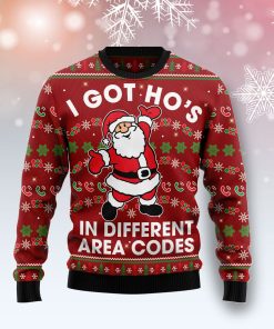 I Got Ho‘s In Different Area Codes Christmas Wool Sweater