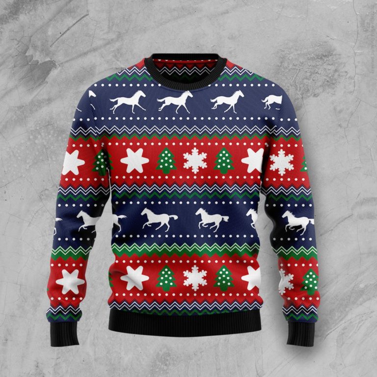 Amazing Horses Christmas Wool Sweater