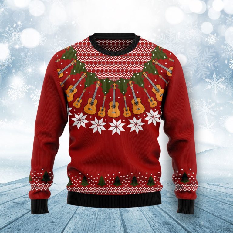 Guitar Lover Christmas Wool Sweater