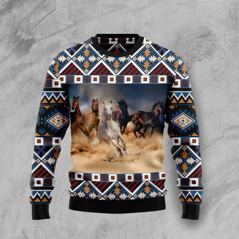 Beautiful Horses Christmas Wool Sweater