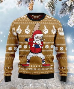 Baseball Ho Ho Homerun Christmas Wool Sweater