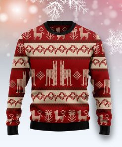 Llama Christmas Pattern Christmas Wool Sweater