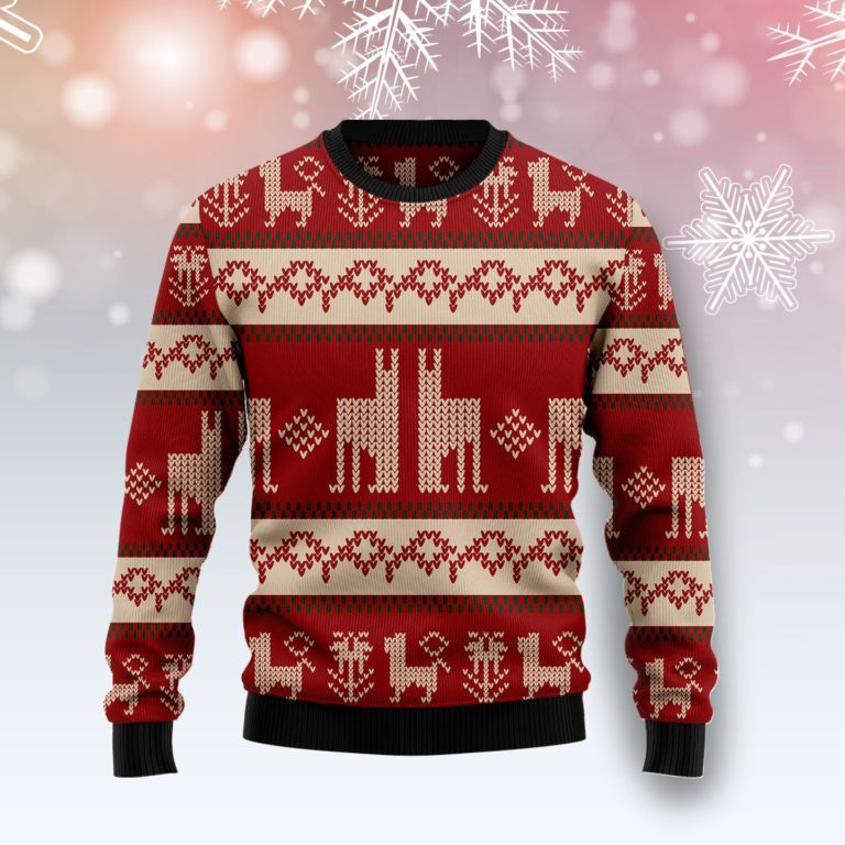 Llama Christmas Pattern Christmas Wool Sweater