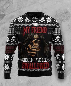 You My Friend Should Have Been Swallowed Christmas Wool Sweater