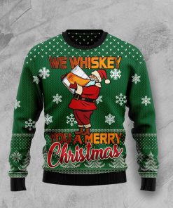We Whiskey You A Merry Christmas Christmas Wool Sweater