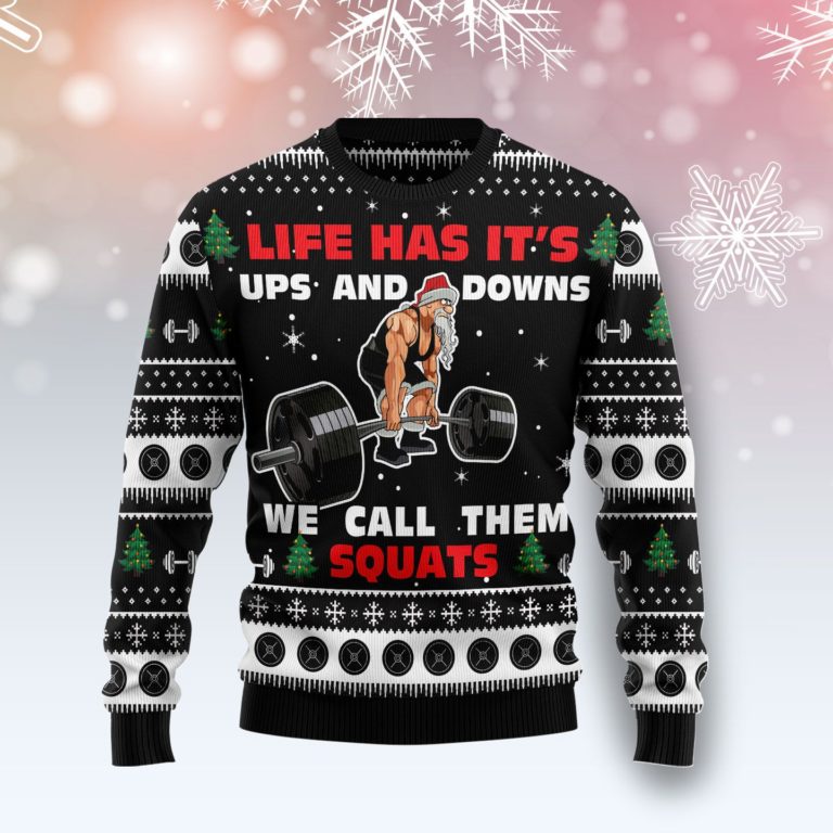 Santa Claus Love Gym Christmas Wool Sweater