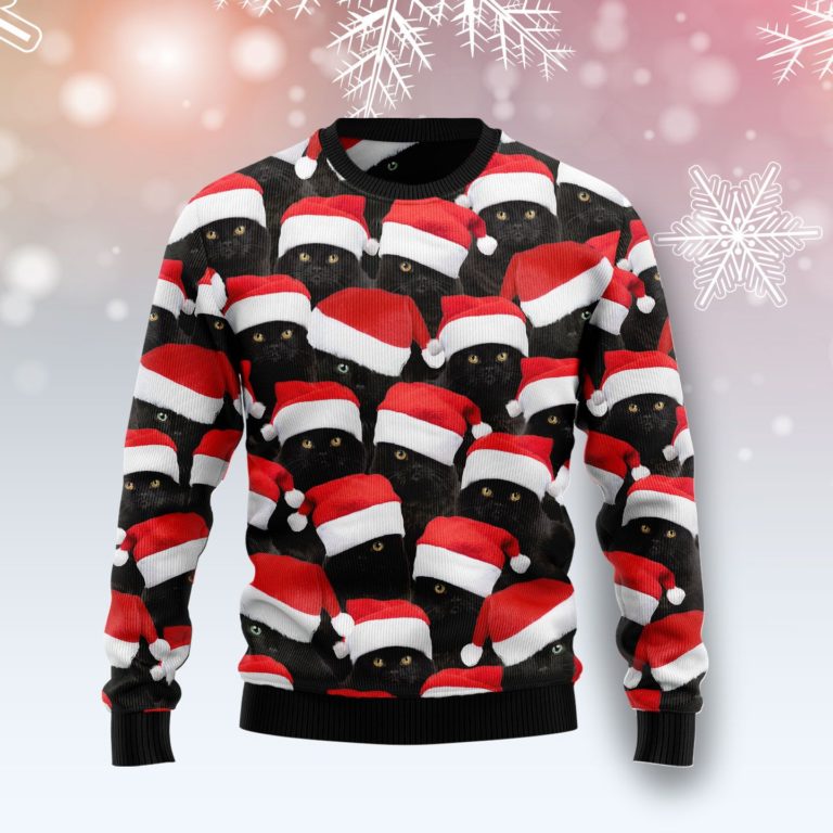 Black Cat Group Christmas Wool Sweater