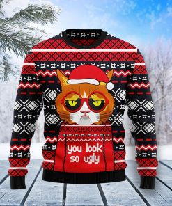 Grumpy Cat You Look So Ugly Christmas Wool Sweater