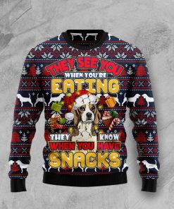 Beagle ey Know When You Have Snacks Christmas Wool Sweater