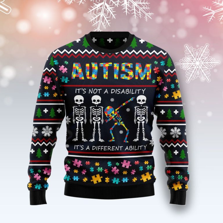 Autism Different Christmas Wool Sweater
