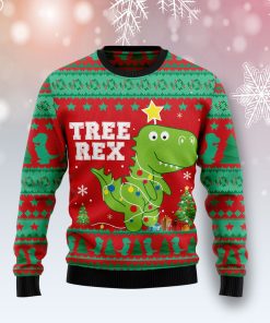 T-rex Tree Christmas Christmas Wool Sweater