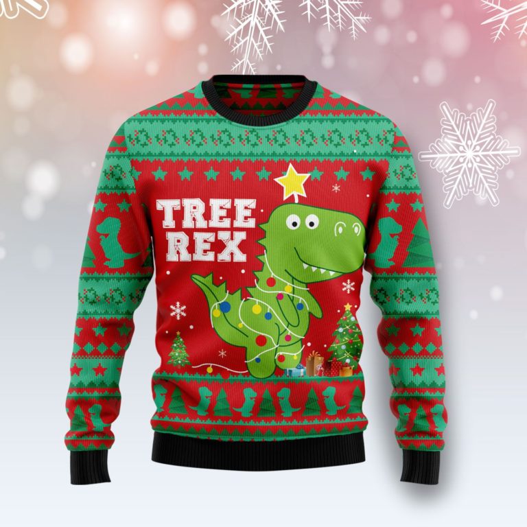 T-rex Tree Christmas Christmas Wool Sweater
