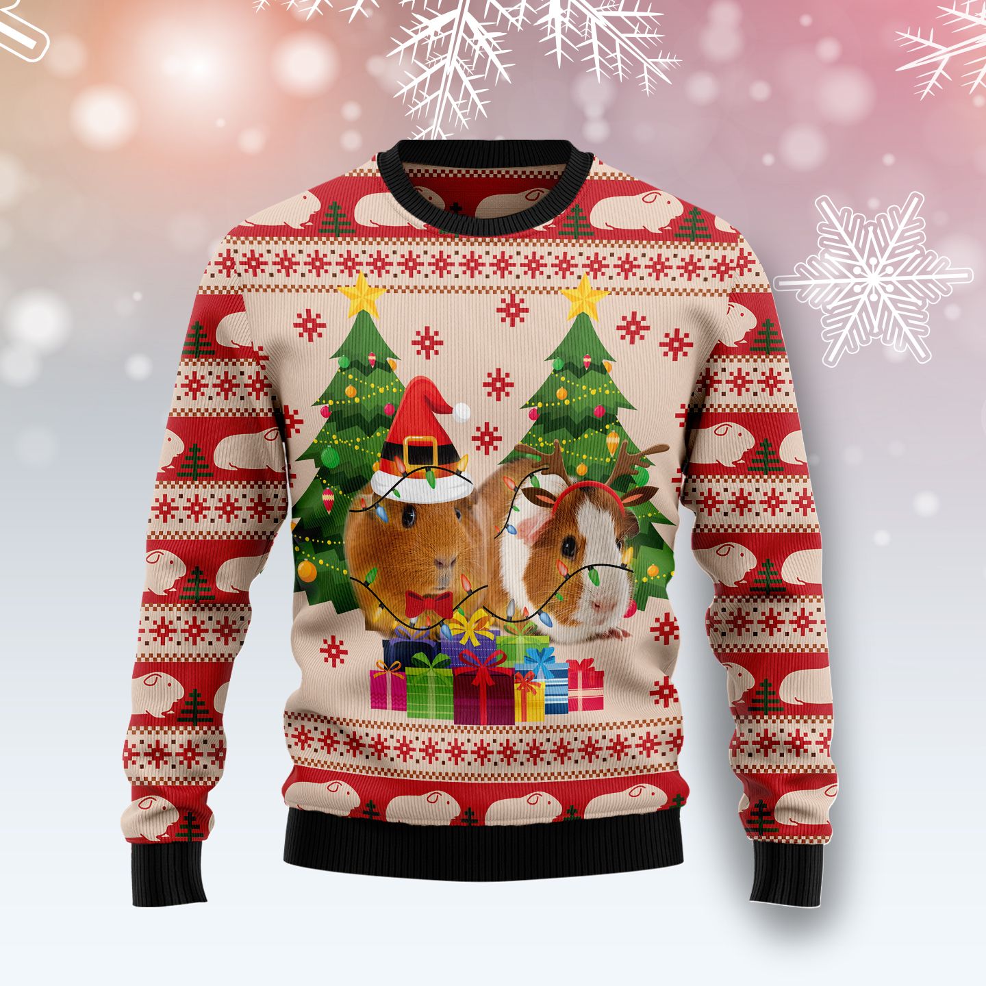 Guinea Pig Love Christmas Christmas Wool Sweater - RobinPlaceFabrics