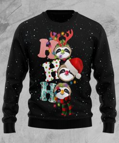 Sloth Ho Ho Ho Christmas Wool Sweater