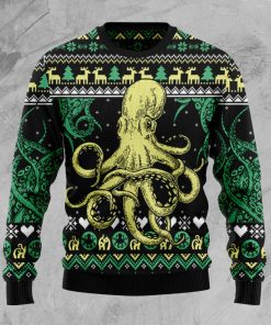 Octopus Cool Christmas Wool Sweater