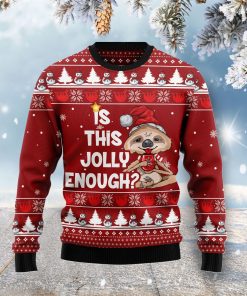 Is This Jolly Enough Sloth Christmas Wool Sweater