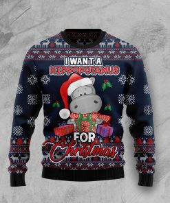 I Want A Hippopotamus For Christmas Christmas Wool Sweater