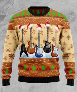 Guitar Xmas Christmas Wool Sweater