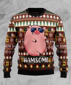 Hamsome Cute Pig Christmas Wool Sweater