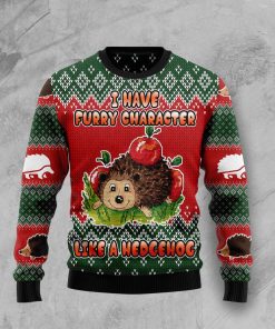 I Have A Furry Character Like A Hedgehog Christmas Wool Sweater