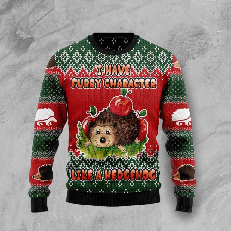 I Have A Furry Character Like A Hedgehog Christmas Wool Sweater