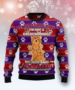 Goldendoodle Baby Christmas Christmas Wool Sweater Goldendoodle Baby Christmas Christmas Wool Sweater