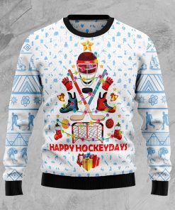 Happy Hockey Day Christmas Wool Sweater