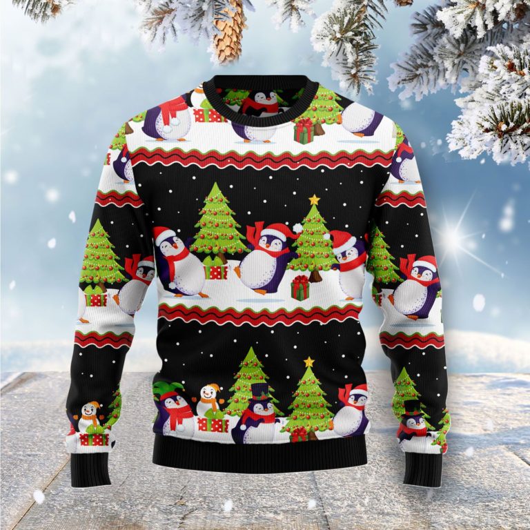 Lovely Penguin Christmas Wool Sweater
