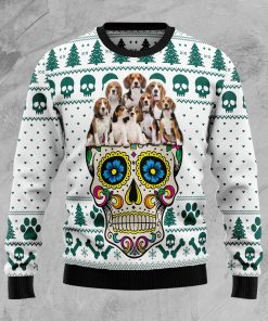 Sugar Skull Beagles Christmas Wool Sweater
