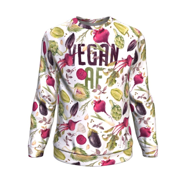 Vegan AF For Veganaholic All-Over Printed Wool Sweater