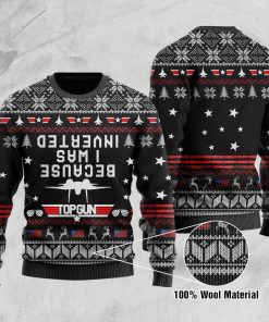 Because I Was Inverted Full Printed Christmas Wool Sweater