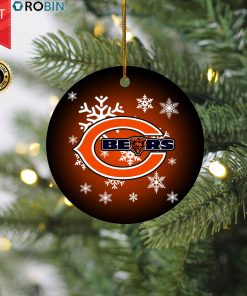 Chicago Bears Christmas Merry Christmas Circle Ornament Chicago Bears Christmas Merry Christmas Circle Ornament
