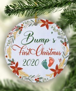 Baby Announcement Baby Bump?s First Christmas Ceramic Ornament