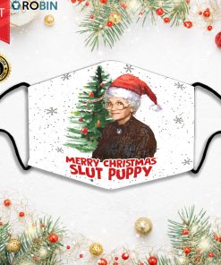 Merry Christmas Slut Puppy Face Mask + PM2.5 Filter