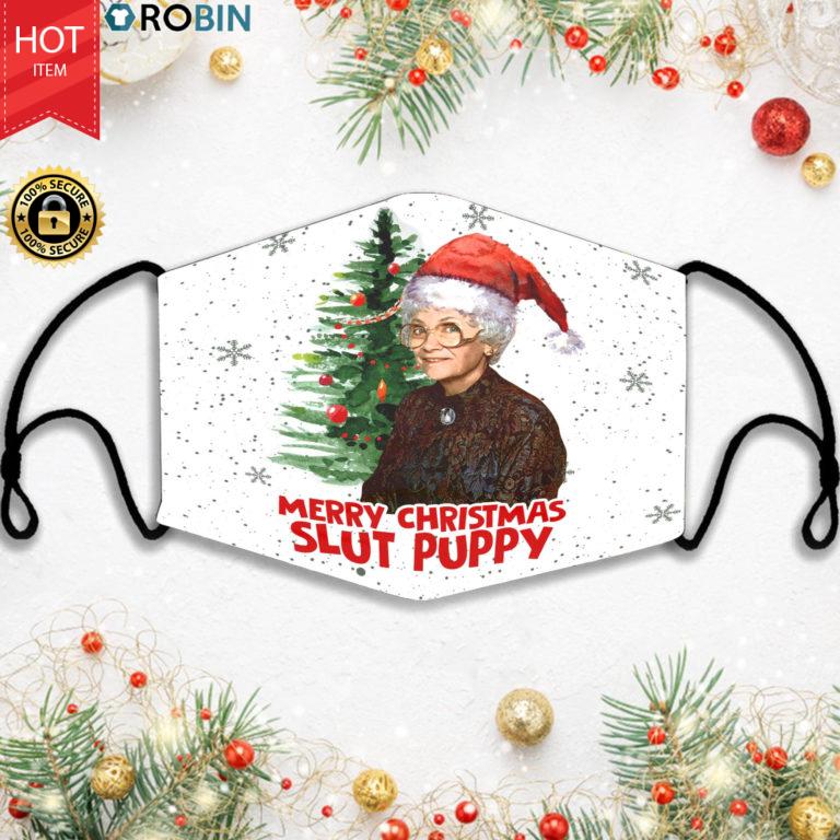 Merry Christmas Slut Puppy Face Mask + PM2.5 Filter