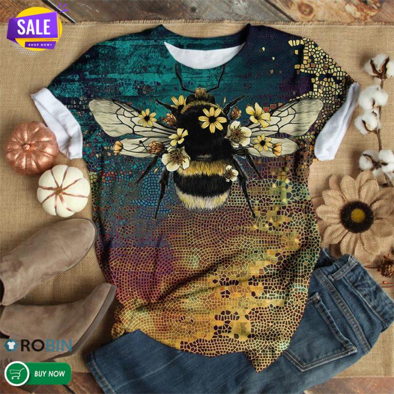 Save The Bee  3D All Over Print T-Shirt