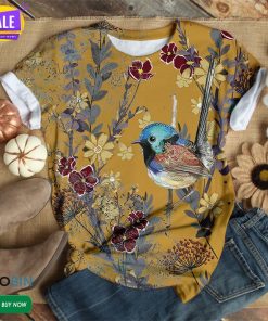 Tropical Hawaiian Yellow Bird  3D All Over Print T-Shirt