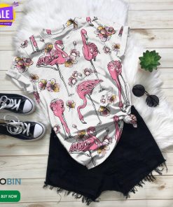 Cartoon Flamingo  3D All Over Print T-Shirt Cartoon Flamingo  3D All Over Print T-Shirt