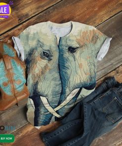 Face Off Elephants Face Mask 3D All Over Print T-Shirt