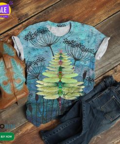 Tree Shaped Dragonfly  3D All Over Print T-Shirt
