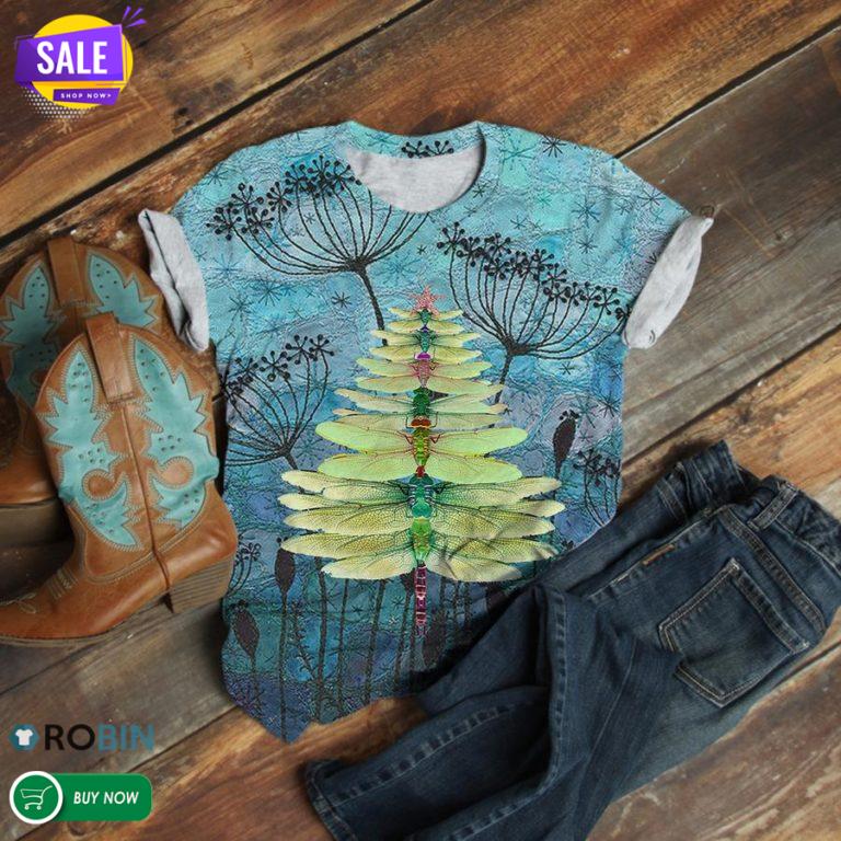 Tree Shaped Dragonfly  3D All Over Print T-Shirt