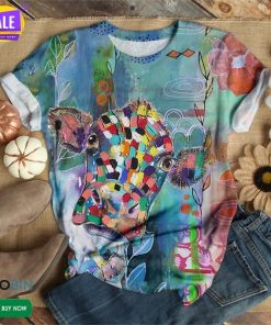 Colorful Painting Cow  3D All Over Print T-Shirt