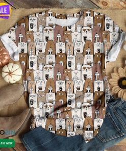 Cat Holding A Cup  3D All Over Print T-Shirt Cat Holding A Cup  3D All Over Print T-Shirt