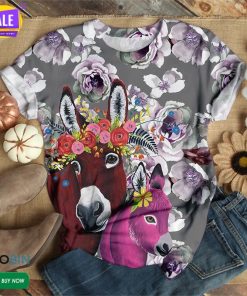 Colorful Donkey  3D All Over Print T-Shirt