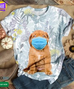 Dog Wearing A Mask  3D All Over Print T-Shirt