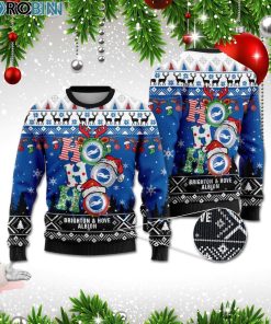 Brighton & Hove Albion Ho Ho Ho 3D Print Christmas Wool Sweater