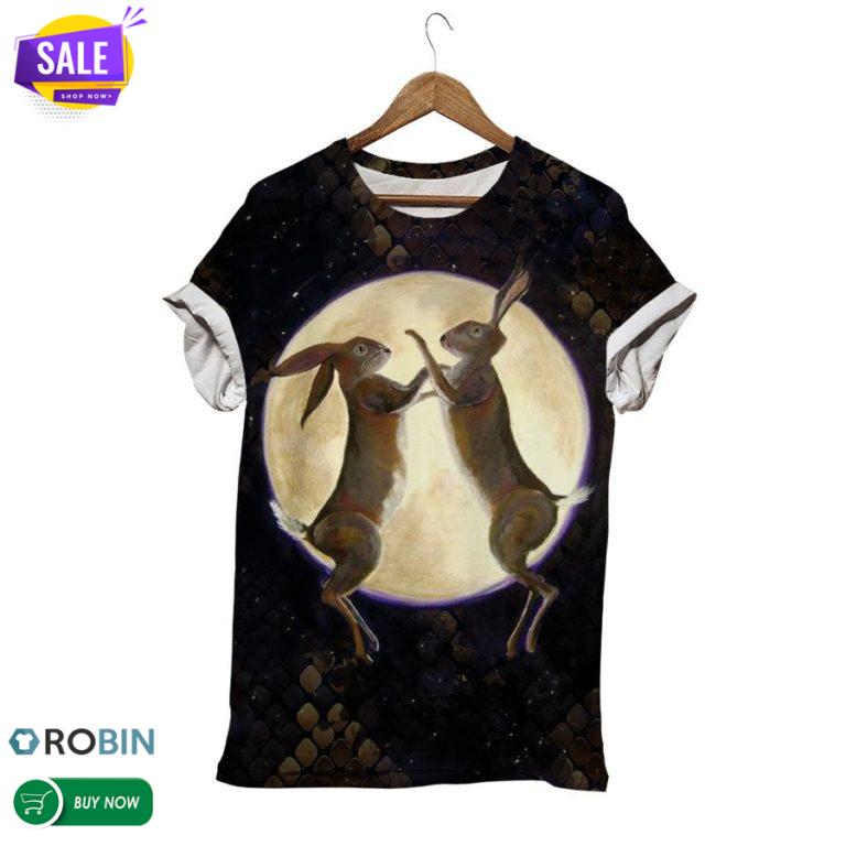 Rabbit Couple  3D All Over Print T-Shirt