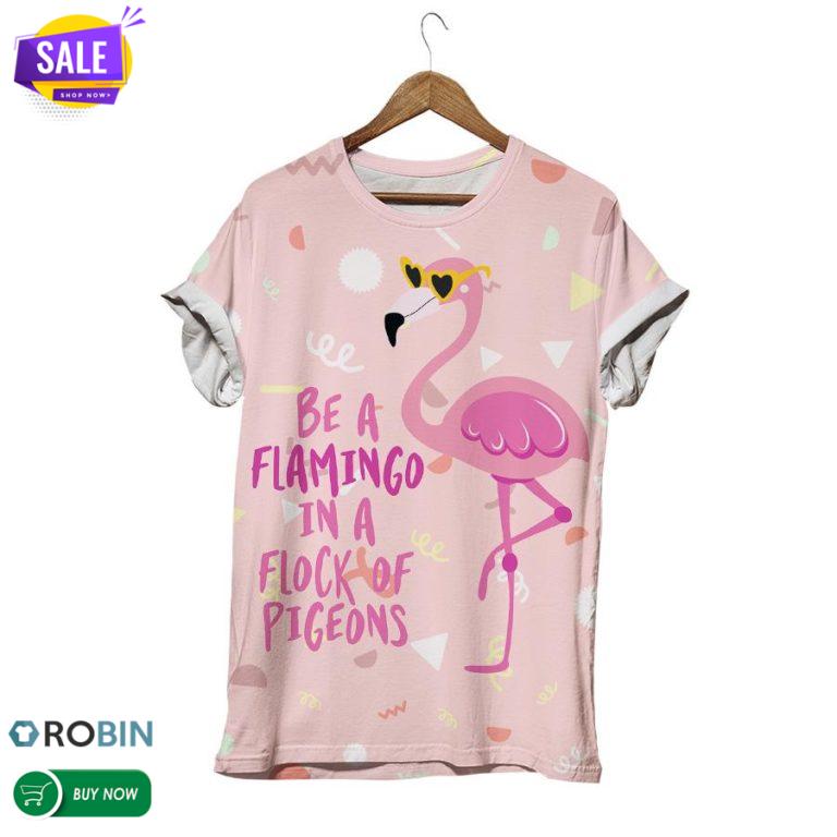 Pink Flamingo  3D All Over Print T-Shirt